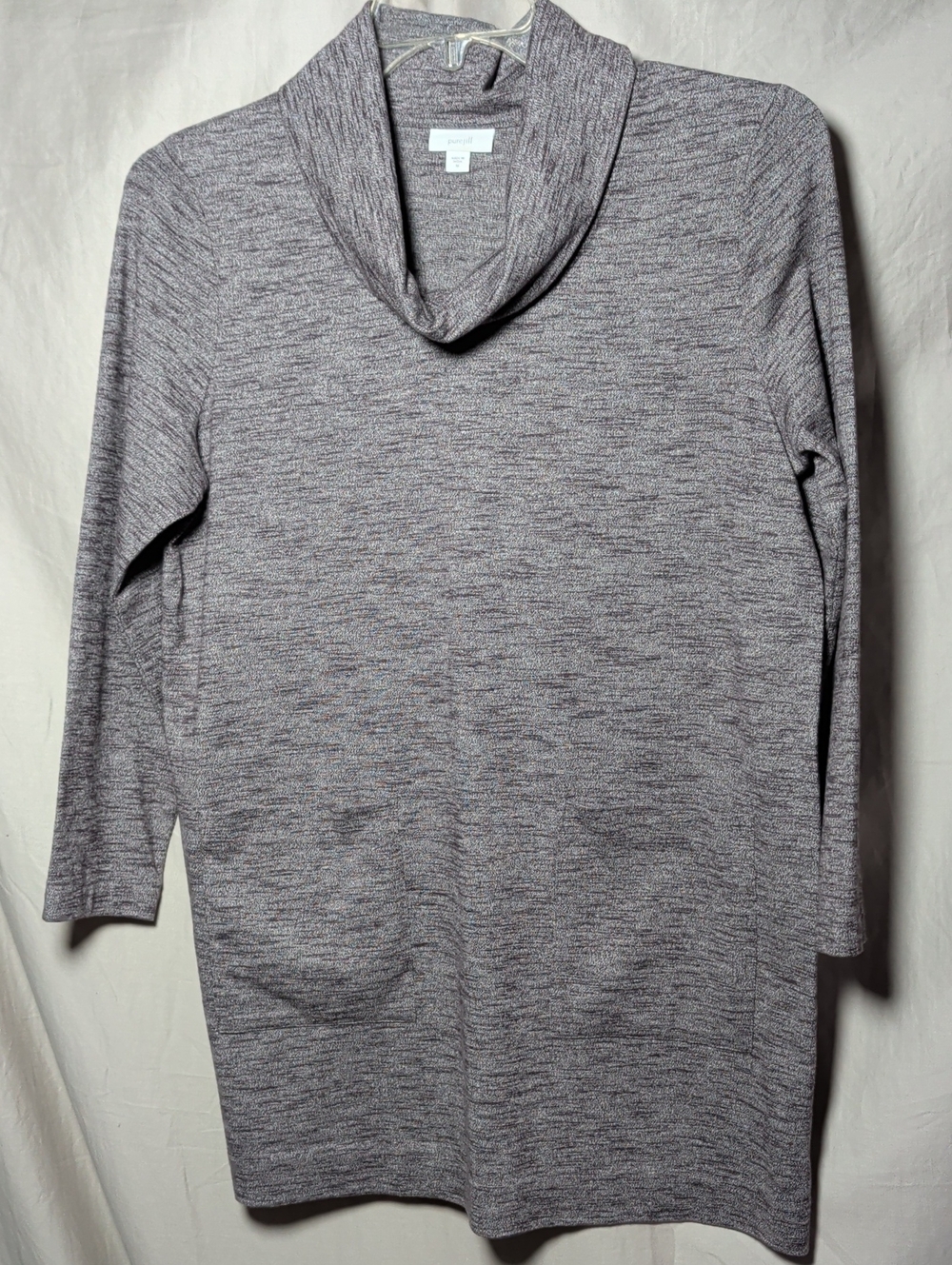 Lightweight Cowl Neck Tunic in Heathered Gray Business Casual Lagenlook Capsule